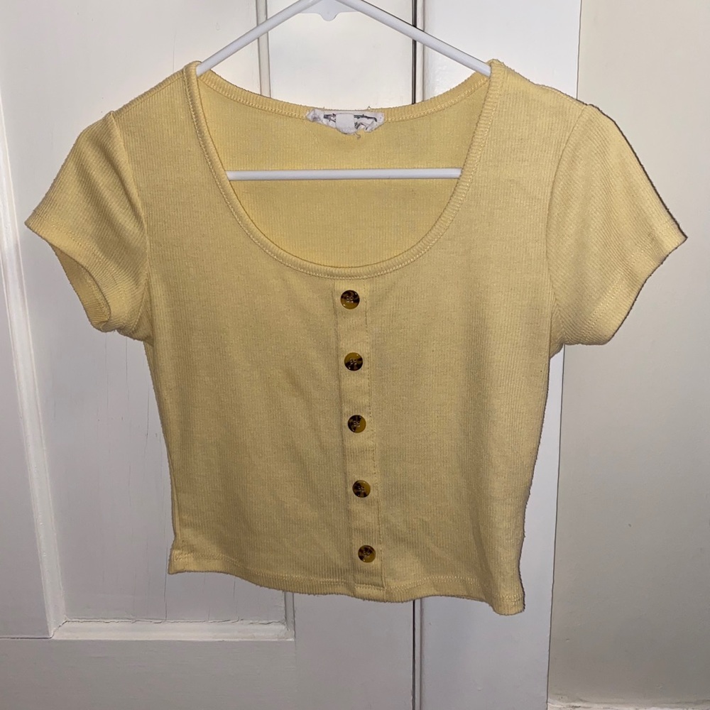 Yellow Cropped Top